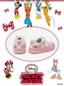 Disney 1 Pair Kids' Sneakers, Suitable For Daily Wear, Festivals, Sports, Outdoor Activities, Comfortable, Non-Slip, Durable, Breathable (Boys' Sneakers, Boys' Skate Shoes, Kids' Sports Shoes, Girls' Sneakers, Girls' Skate Shoes) - Pink - View 3