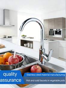 Vòi bếp xoay 360° kiểu dáng vòm cao - Có tay cầm điều khiển nước nóng lạnh kép và thiết kế vòm cao, cấu trúc chống bắn nước. Bao gồm ống mềm 60cm để dễ dàng lắp đặt. Chất liệu bền chắc, phù hợp cho mặt bàn bếp gia đình, quầy bar, phòng giặt, bồn rửa sân vườn, bồn rửa phòng tắm, xe RV và trang trại công nghiệp. Cũng có thể được sử dụng như vòi sen, phụ kiện phòng tắm và đồ dùng nhà bếp sang trọng! (Kiểu dáng, màu sắc và bao bì ngẫu nhiên) - Nhiều màu [Phiên bản nâng cấp] - Xem 5