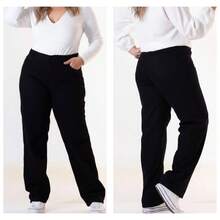 Women's Plus Size Wide Leg Jeans, Sizes 46 To 54, Very High Quality - 黑色 - 查看 1