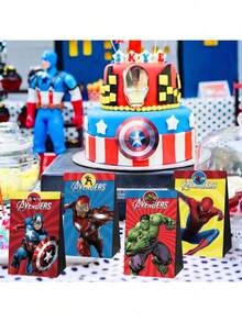 Marvel Bộ 12 túi quà tặng siêu anh hùng kèm sticker, hộp kẹo Avengers, trang trí tiệc sinh nhật, quà tặng sinh nhật và ngày lễ hoàn hảo. - Nhiều màu - Xem 3