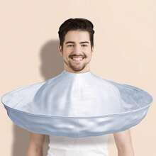 1pc Barber Bib Non-Stick Hair Clipping Cape Bib, Home Barber Apron Overalls Razor Hair Bib - Multicolor - View 11