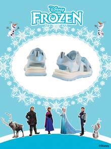 Disney 冰雪奇缘官方授权合作款儿童公主凉鞋，艾莎公主凉鞋、安娜公主凉鞋、阿伦黛尔公主凉鞋，适合日常、节日、运动、户外穿着，舒适防滑，透气性好。 - 淺藍色 - 查看 3