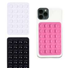 1pc Silicone Multi-Function Suction Cup Phone Case Holder - Square, Multiple Colors Available | Non-Deformable, High Elasticity, Soft Touch | 24 Suction Cups, Reusable, Can Be Used As Phone Stand And Power Bank Sticker | Essential Back-To-School Phone Holder - Multicolor - View 13