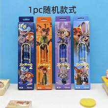 12支装疯狂动物城朱迪和尼克木质2B铅笔，非常适合艺术家和初学者、办公用品、学生文具，是理想的生日/新年礼物。 - 瘋狂動物城鉛筆 - 查看 5