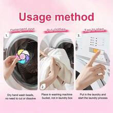 100-5粒/套 6合1洗衣凝珠，强力去污，香氛珠，多功能香氛洗衣清洁珠，持久留香，柔顺衣物，便携式洗衣凝珠，洗衣用品 - 彩色 - 查看 10