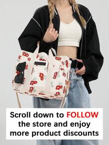 新款大容量多隔层女士手提包，时尚简约百搭，设计紧凑，配有可调节肩带，适合通勤、外出、购物和收纳。 - 彩色 - 查看 2