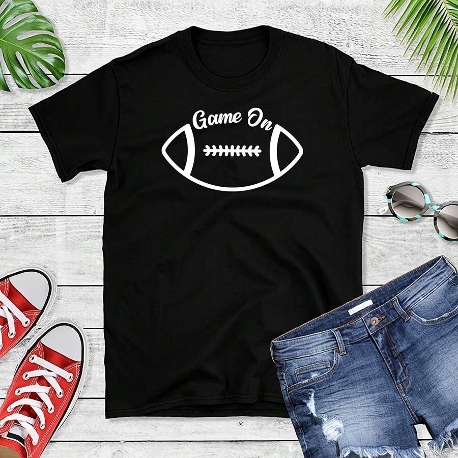 Camiseta de fútbol para el día del partido - Camiseta de la temporada de fútbol - Idea de regalo de fútbol escolar - Uniforme de equipo de fútbol - Negro 3 - Ver 1