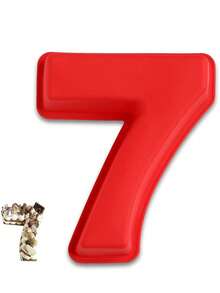 Molde de pastel numérico del 0 al 9 - Molde de pastel de silicona de 10 pulgadas con dígitos, molde de pastel 3D grande de silicona, molde con forma numérica específica, herramienta de decoración, herramienta de horneado antiadherente para galletas y chocolate, adecuado para cumpleaños, bodas, aniversarios y fiestas festivas - Rojo - Ver 13