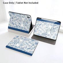 1个带笔槽的翻盖式桌面保护套，蓝色花卉图案，兼容华为Matepad SE 11英寸/Matepad Pro 11英寸/Matepad 11.5英寸2026等，荣耀平板8/9/10，荣耀GT 11.5英寸/X7/X8A/X9/X8Pro/X9Pro/X10 PRO/V9/V8 Pro等，三星S11/A11/A11+等，苹果等，具备自动休眠/唤醒功能，适合开学季、情人节等场合。 - 彩色 - 查看 7