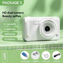 yesido Cyfrowy aparat fotograficzny 4K, miniaturowa kamera CCD klasy podstawowej w stylu retro, wysoka rozdzielczość, duża liczba pikseli, przenośna, idealna dla studentów i podróżników - Wielokolorowe - Zobacz 3