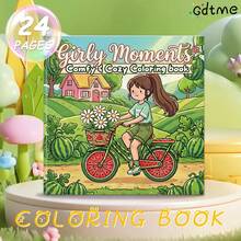 24-Page Simple & Romantic Doodle Pattern Coloring Book, Relaxing Coloring Activity, Pearlescent Cover & 120g Inner Pages, Ideal Gift For Birthday, Anniversary Or Wedding Celebration, Size: 7.9x7.9 Inches - Wonderful Gift - View 16