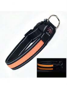 Rechargeable Waterproof LED Glowing Dog Collar - Night Walking Safety Luminous Pet Accessory - Best USB Charging Glow Collar - Multicolor - View 21