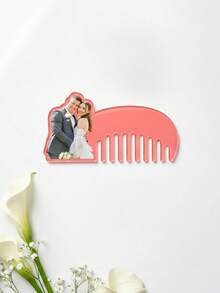 1pc Personalized Acrylic Comb,Custom Photo Hair Comb,Travel Comb,Wide Tooth Comb,Wedding Bridesmaid Gift,Birthday Gift,Bridal Party Gift,Personalized Acrylic Hair Comb, Pocket Wide Tooth Comb, Bridesmaid Gift - Multicolor - View 8