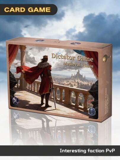 5-10人中世纪混沌隐藏身份卡牌游戏，社交推理派对游戏，包含秘密阵营（忠诚派 vs 叛徒），15-20分钟快速游戏，融合了虚张声势、欺骗、讨论和策略，145张卡牌+规则手册，适合14岁及以上玩家。