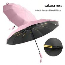 Mustarpicking 24 Guarda-chuva Reforçado com Armação de Costela para Homens de Negócios, À Prova de Vento, Guarda-sol Protetor Solar para Mulheres - A - Visão 11