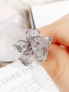 1 PC Charm Cubic Zirconia Ring For Women For Valentine's Day Gift Wedding Anniversary Party Jewelry - 1# - View 6
