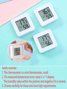 1/2/3/4-częściowy miniaturowy termometr i higrometr do użytku wewnętrznego, cyfrowy miernik temperatury i wilgotności LCD do użytku wewnętrznego – precyzyjny monitor temperatury i wilgotności, zasilany bateryjnie, łatwy montaż, biały (tylko w skali Celsjusza), monitor klimatu wewnętrznego | Nowoczesny, estetyczny design | Minimalistyczna, biała obudowa - Biały - Zobacz 1