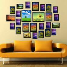 Large 23Pcs Photos Multi Picture Wall Frame Memories Collage Aperture Decoration - A - View 3