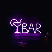 Letreiro de LED Neon para Bar de Coquetéis (1 unidade), Luminária Neon para Copos de Coquetel, Alimentação USB ou Bateria, Ideal para Decoração de Bar em Casa, Bar Comercial, Festas, Salas de Jogos, Clubes e Outras Ocasiões Especiais, Luminária Noturna Comercial, Perfeito para o Dia dos Namorados, Dia das Mães, Natal e outros feriados. - BAR - Ver 17