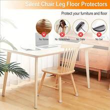 Round Silicone Chair Leg Floor Protectors, Transparent Non-Slip Furniture Leg Covers, Scratch-Resistant Pads For Home And Office - S-8PCS - View 3