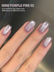 XEIJAYI 1瓶15毫升浅紫色猫眼甲油胶，UV/LED灯固化，持久速干甲油胶 - 女士理想礼物 - 淡紫色 - 查看 4