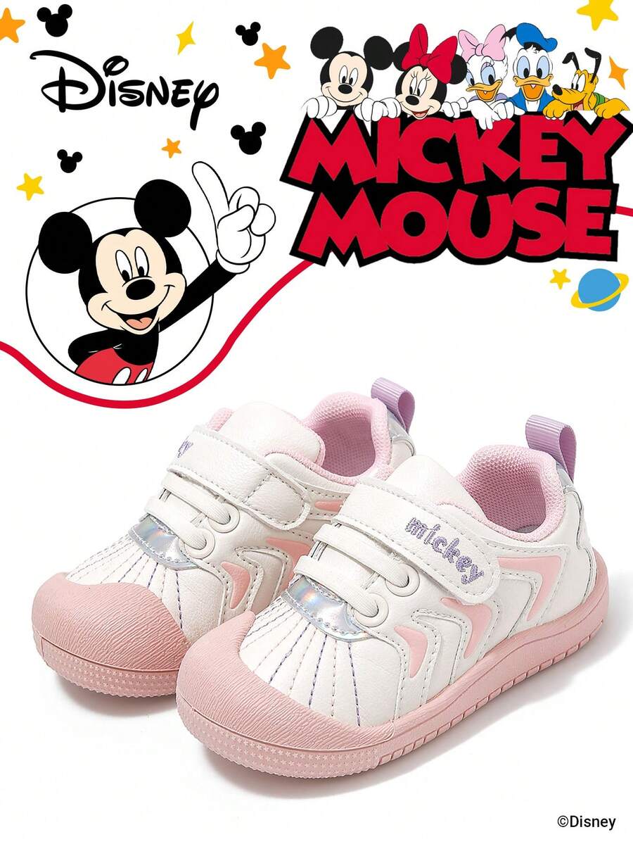 Disney 1 Pair Kids' Sneakers, Suitable For Daily Wear, Festivals, Sports, Outdoor Activities, Comfortable, Non-Slip, Durable, Breathable (Boys' Sneakers, Boys' Skate Shoes, Kids' Sports Shoes, Girls' Sneakers, Girls' Skate Shoes) - Pink - View 1