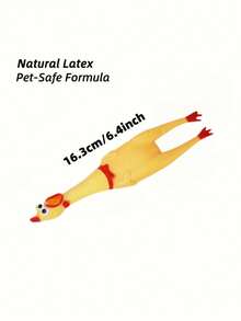 1 pieza Juguete para perro con forma de pollo gritón, juguete de látex para masticar con chirrido, adecuado para perros pequeños y medianos, ayuda a limpiar los dientes y aliviar la ansiedad, sin batería - Multicolor - Ver 2