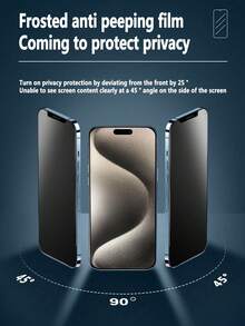 两片装磨砂防窥全覆盖防盗膜，兼容，防指纹、防摔、防刮花，触感细腻，不留指纹，兼容保护膜，兼容保护膜，兼容手机壳 - 彩色 - 查看 4