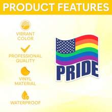 Pack 9 Pcs LGBT Pride Gay Sticker For Cars Trucks Laptops Vehicles Window Helmets Computers Motorcycles Bumper Stickers Removable Waterproof Vinyl Decals Car Exterior Accessories - Niềm tự hào A118 - Xem 3