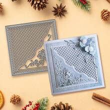Creative Grid And Lace Dies, DIY Scrapbooking Album And Embossing Stencil, Greeting Card Making Tool, Card Paper Cutting Crafts ,Gift Card Making Template Die Cuts. - Silver - View 8