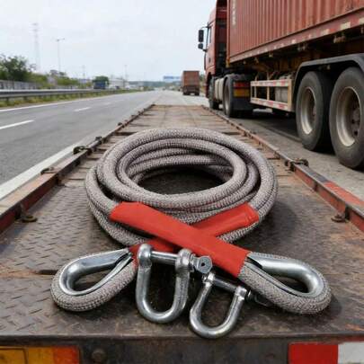 Random Color Heavy Duty Tow Strap, Towing Rope For Off-Road Vehicle Recovery