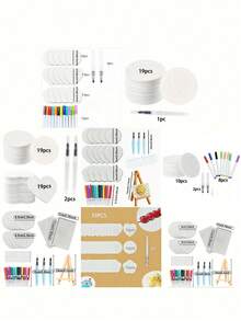 35pcs 3D Sponge Painting Boards, Includes Water-Absorbing Brush Set, Expandable Foam Art & Craft Paper, Blank Foam Textured Painting Paper, DIY Handcraft Supplies, Creative Drawing Tools, Textured Painting Brushes - Multiple Styles - View 9