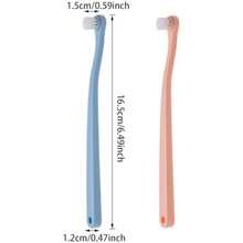 2 Pcs Toothbrush Kit (Pink&Blue), Dog And Cat Toothbrush Kit With Soft Brush For Puppy, Kitten, Small Pets To Deep Dental Cleaning - Pink & Blue - View 2