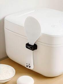 1pc Practical Black & White Small Storage Rack, Wall-Mounted Rice Cooker, Rice Spoon Storage Rack, Cable Organizer Rack, Minimalist Plastic Hooks Multi-Function Kitchen Wall Rack, Suitable For Daily Use And Holidays, Rice Cooker And Rice Spoon Storage Rack, Cable Organizer Rack With Simple Hooks - Multicolor - View 14