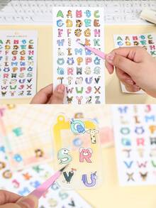 A-Z 全套创意动物字母贴纸，早教工具和DIY手工材料，文具贴纸，学习用品 - 動物字母 - 查看 2