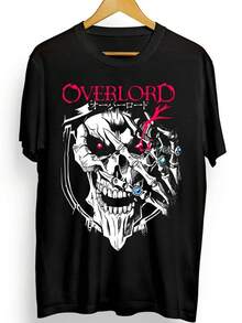 Overlord New T-Shirt,Anime, Overlord Manga, Ainz Ooal Gown Graphic Tee. - 黑色19 - 查看 1