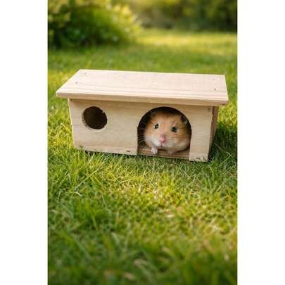 Toca Casa Hamster/ Porquinho Da India/ Roedores Em Geral Feito De Madeira Pinus