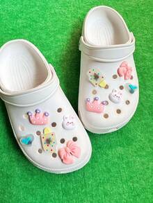 10 piezas de Encantos de Conejo Rosa para Zapatos (Zapatos no incluidos) - Multicolor - Ver 4