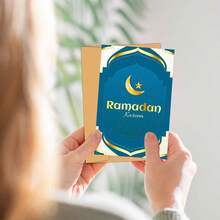 12 thiệp chúc mừng Ramadan kèm phong bì - Thiết kế trăng và đèn lồng, thiệp chúc mừng Eid Mubarak dành cho gia đình, bạn bè, thiệp chúc mừng năm mới Hồi giáo. - Nhiều màu - Xem 3