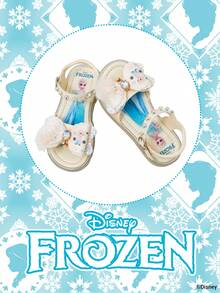 Disney 1双正版授权公主凉鞋，适合日常穿着、节日庆典、运动、户外活动，舒适防滑、经久耐用、透气。 - 米色 - 查看 2