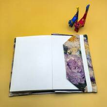 1pc Handmade Oil Painting Style Fabric Book Cover, Notebook Journal Fabric Book Sleeve, Gift For Book Lovers, Couples, Family - Single Piece - View 6