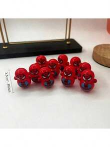 Marvel 漫威迷你蜘蛛侠不倒翁玩具 10 件装 - 红蓝塑料摇摆人偶，送给朋友或节日的完美礼物，超级英雄乐趣 | 趣味设计 | 耐用塑料材质，新年礼物、情人节礼物、复活节礼物（随机款式） - 彩色 - 查看 9