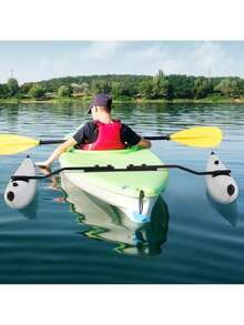 Kayak Outrigger Stabilizers, 2 PCS, PVC Inflatable Outrigger Float With Sidekick Arms Rod, Standing Float Stabilizer System Kit For Kayaks, Canoes, Fishing Boats - White - View 9
