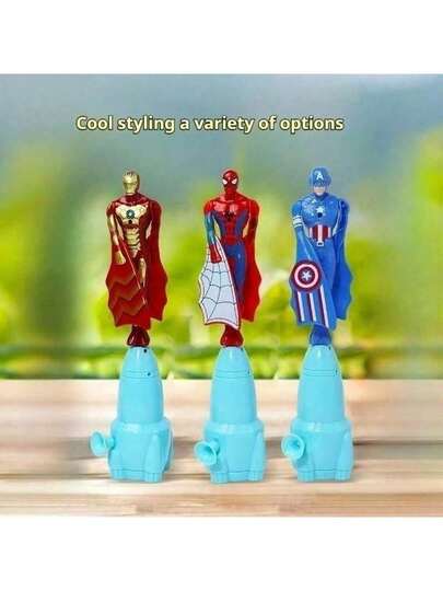  Marvel 1pc, Marvel Toy Gifts, Superheroes Spider Man And Iron Man, Pressure Spinning Toys, Spinning Flying Model Dolls, Inspired By The Anime "Spider Man" And "Iron Man", Specially Designed A Spinning Line Flying Toy In The Shape Of A "Bamboo Dragonfly", Carefully Designed And Does Not Require A Power Source. (Stochastic Style)