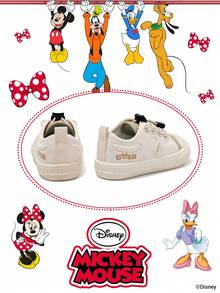 Disney 1 Pair Kids' Sneakers, Suitable For Daily Wear, Festivals, Sports, Outdoor Activities, Comfortable, Non-Slip, Durable, Breathable (Boys' Sneakers, Boys' Skate Shoes, Kids' Sports Shoes, Girls' Sneakers, Girls' Skate Shoes) - Beige - View 3