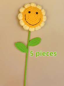 1件钩织向日葵礼物，适合生日、情人节、教师节、母亲节、父亲节、毕业季及其他场合 - 笑臉 - 查看 14