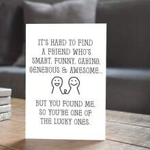 1pc Friendship Card, Suitable For Gifting To Best Friends On Occasions Like Birthday, Christmas, New Year, Graduation, Housewarming, Etc. - Sets - View 4