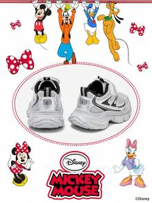 Disney 1 Pair Kids' Sneakers, Suitable For Daily Wear, Festivals, Sports, Outdoor Activities, Comfortable, Non-Slip, Durable, Breathable (Boys' Sneakers, Boys' Skate Shoes, Kids' Sports Shoes, Girls' Sneakers, Girls' Skate Shoes) - Black - View 3