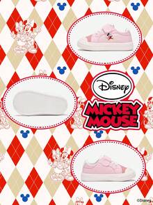 1 đôi giày thể thao trẻ em hợp tác cùng Disney Mickey Mouse, thích hợp cho mặc hàng ngày, lễ hội, thể thao, hoạt động ngoài trời, thoải mái, chống trơn trượt, bền, thoáng khí (Giày thể thao bé trai, giày trượt ván bé trai, giày thể thao trẻ em, giày thể thao bé gái, giày trượt ván bé gái) - Hồng - Xem 4