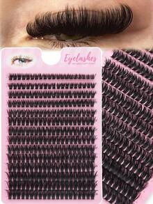 280 racimos de pestañas postizas DIY reutilizables, esponjosas, ligeras y suaves, ideales para principiantes, adecuadas para uso diario, fiestas y citas - D - Ver 2